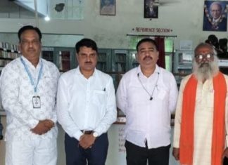 वसंतराव नाईक शेती स्वावलंबन मिशनच्या अध्यक्षांची गावंडे महाविद्यालयास भेट